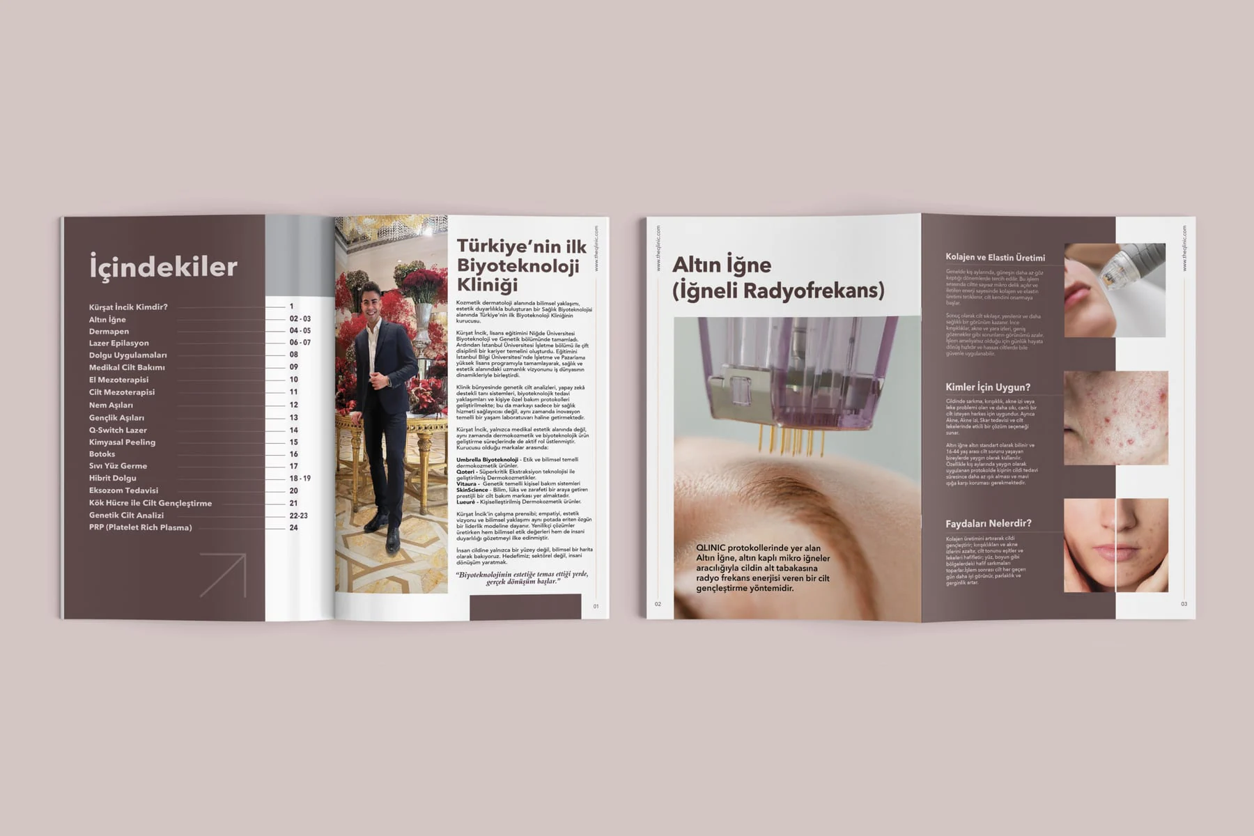 Qlinic katalog tasarımı